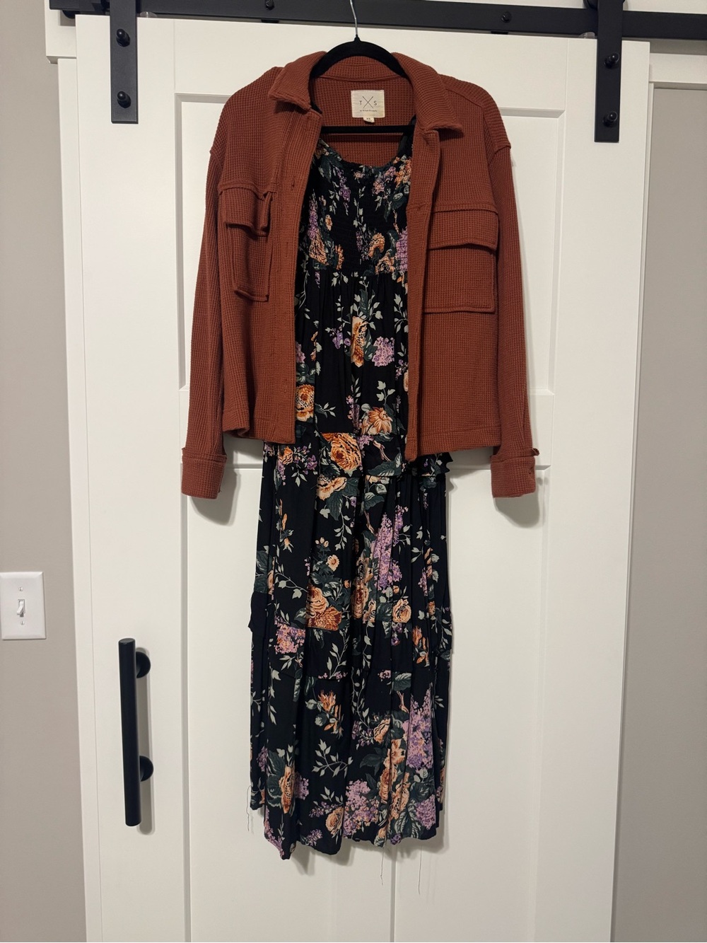 Angie Floral Maxi Dress S + Thread & Supply Button Down XS Set